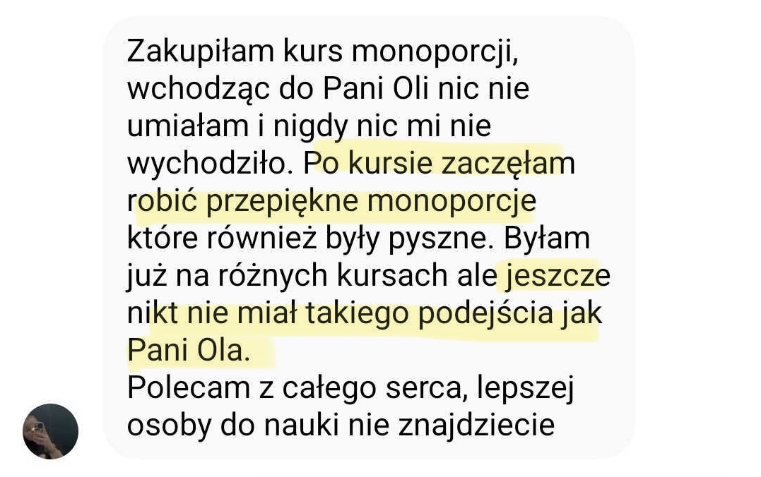 Opinia Julia — szkolenie z monoporcji